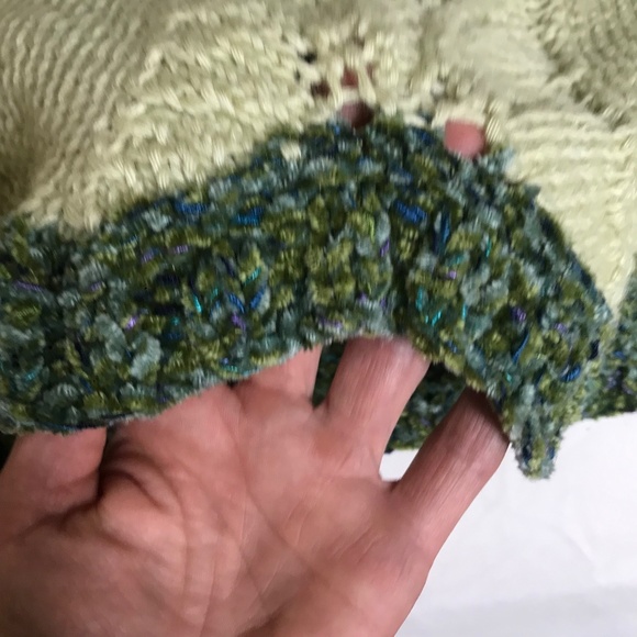 Handmade Knit Tank Top –  Sage Green Mixed Yarn – Sleeveless Boho Style - Picture 9 of 15